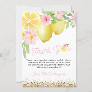 Tarjeta De Agradecimiento Un dulce limón limón