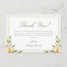 Tarjeta De Agradecimiento Un dulce orejito Baby Shower Pastel Green