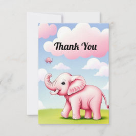 Tarjeta De Agradecimiento Un elefante pequeño