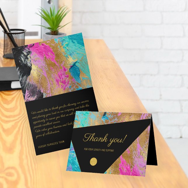 Tarjeta De Agradecimiento Un elegante y moderno cliente de negocios gracias (Subido por el creador)