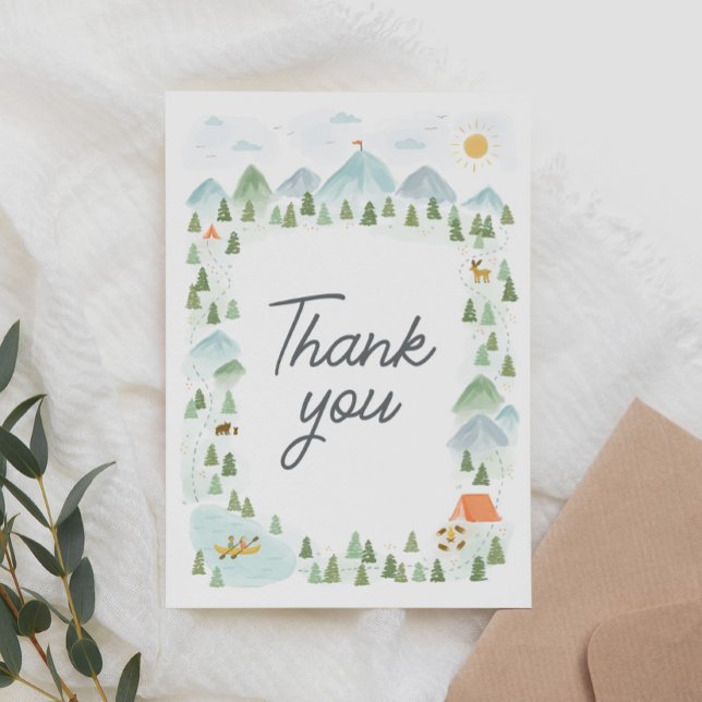 Tarjeta De Agradecimiento Un Feliz Cumpleaños de Camper Camping (Subido por el creador)