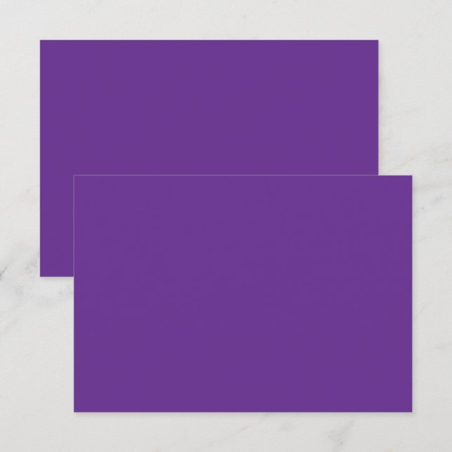 Tarjeta De Agradecimiento un fondo morado con (Anverso / Reverso)
