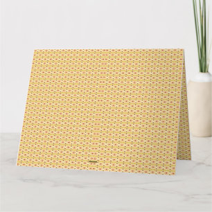 Tarjeta De Agradecimiento un fondo naranja y amarillo con círculos