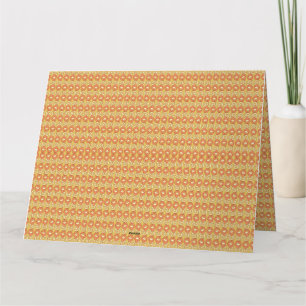 Tarjeta De Agradecimiento un fondo naranja y amarillo con puntos pequeños