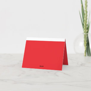 Tarjeta De Agradecimiento un fondo rojo con un borde blanco