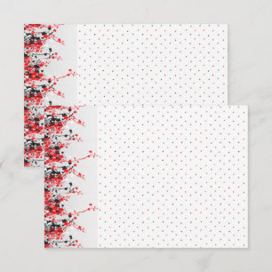 Tarjeta De Agradecimiento Un intrincado diseño floral en blanco y negro colo