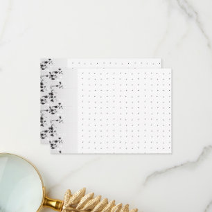 Tarjeta De Agradecimiento Un intrincado diseño floral en blanco y negro colo