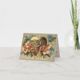 Tarjeta De Agradecimiento Un jardín de flores le agradece cardar