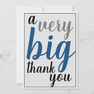 Tarjeta De Agradecimiento Un Muy Grande Gracias Personal De Apreciación De L