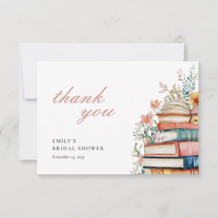 Tarjeta De Agradecimiento Un Nuevo Capítulo Comienza Libros Despedida de Sol