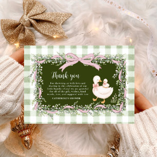 Tarjeta De Agradecimiento Un Nuevo Silly Goose Verde Menta Baby Shower Agrad