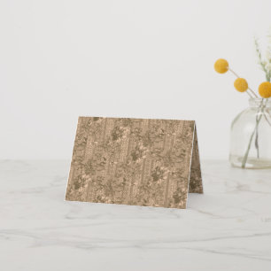 Tarjeta De Agradecimiento Un patrón floral vintage con desi marrón intrincad