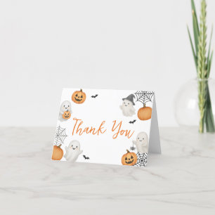 Tarjeta De Agradecimiento Un pequeño Baby Shower de calabaza de bofetada