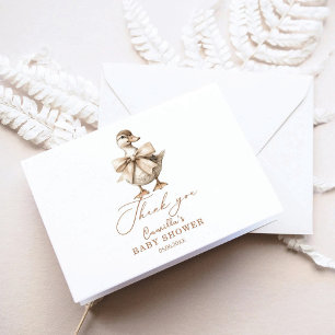 Tarjeta De Agradecimiento Un pequeño Baby Shower vintage