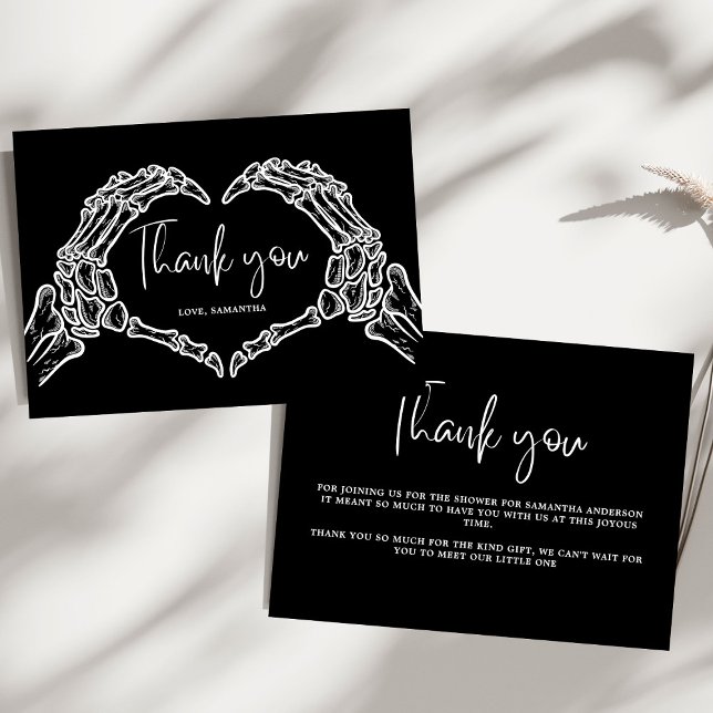 Tarjeta De Agradecimiento Un pequeño Boo Skull Halloween Baby Shower (Subido por el creador)