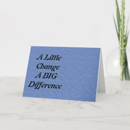 Tarjeta De Agradecimiento Un pequeño cambio, una diferencia grande