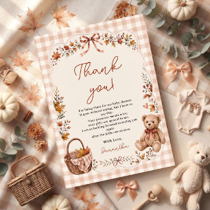 Tarjeta De Agradecimiento Un pequeño Cutie Pie está en camino Baby shower