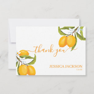 Tarjeta De Agradecimiento Un pequeño dulce está en camino Limones