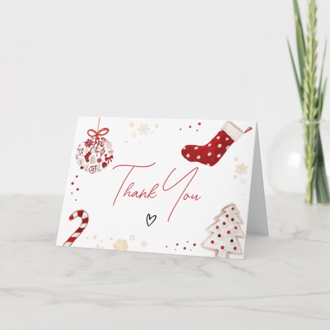 Tarjeta De Agradecimiento Un pequeño paquete de Navidades de la alegría Baby (Anverso)