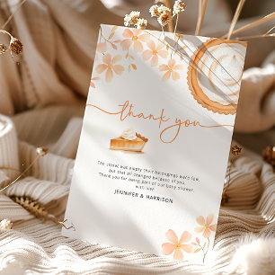 Tarjeta De Agradecimiento Un pequeño pastelito está horneando   Shower de be