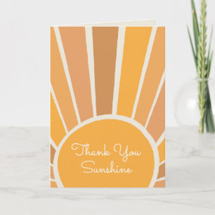 Tarjeta De Agradecimiento Un pequeño rayo de sol Baby Shower
