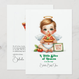 Tarjeta De Agradecimiento Un pequeño trozo del cielo - Baby Shower