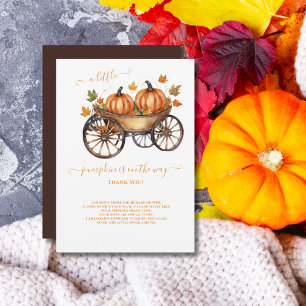 Tarjeta De Agradecimiento Un poco de calabaza cae el género neutro de Baby S