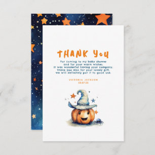 Tarjeta De Agradecimiento Un poco de calabaza de bofetón lindo Halloween Gra