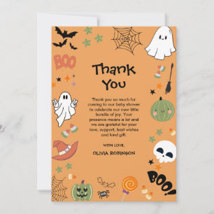 Tarjeta De Agradecimiento Un poco de humor para Fantasma Baby Shower