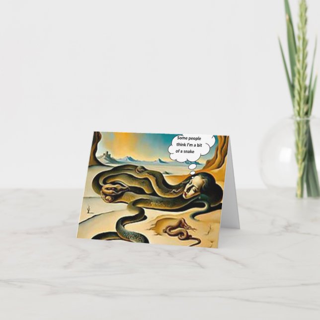 Tarjeta De Agradecimiento Un poco de serpiente (Anverso)