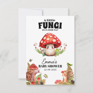 Tarjeta De Agradecimiento un poco hongos hongos mariposa hongo Baby Shower