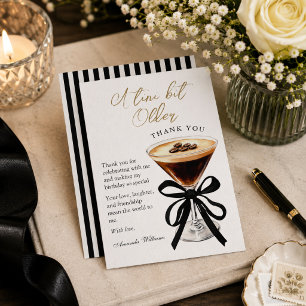 Tarjeta De Agradecimiento Un poco mayor Espresso Martini Cumpleaños