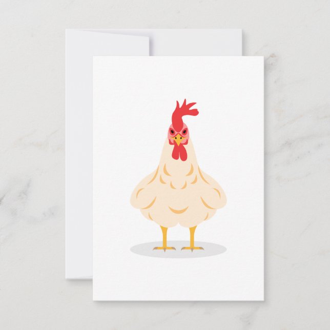 Tarjeta De Agradecimiento Un pollo corto (Anverso)