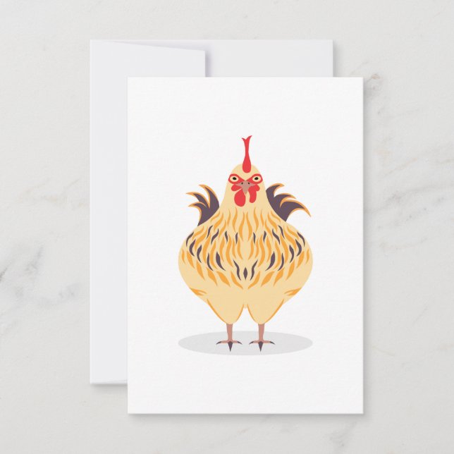 Tarjeta De Agradecimiento Un pollo corto (Anverso)