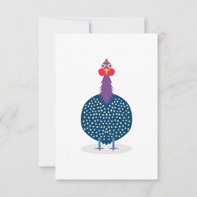 Tarjeta De Agradecimiento Un pollo corto (Anverso)