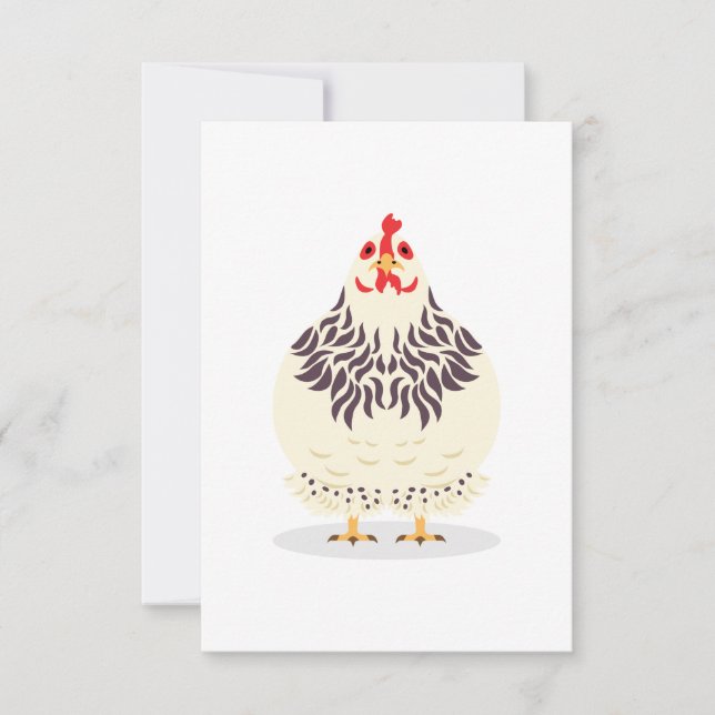 Tarjeta De Agradecimiento Un pollo corto (Anverso)
