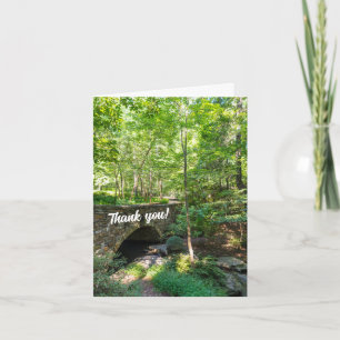Tarjeta De Agradecimiento Un puente de pasarela a través de Woodlands Gracia