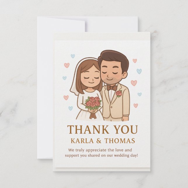Tarjeta De Agradecimiento Un Sueño de Amor (Anverso)