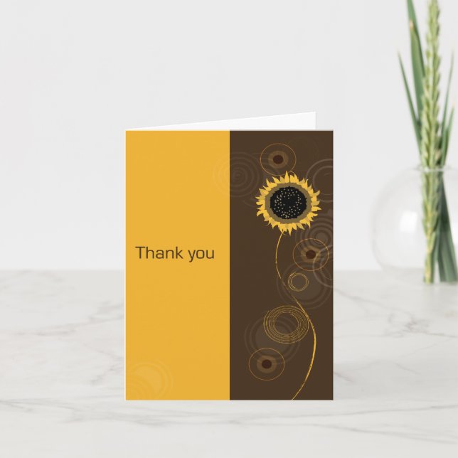 Tarjeta De Agradecimiento Un Sunny Gracias (Anverso)