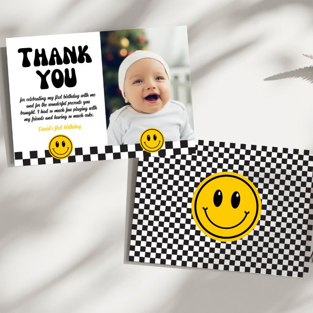 Tarjeta De Agradecimiento Un tío feliz sonriendo foto cara cumpleaños (Subido por el creador)