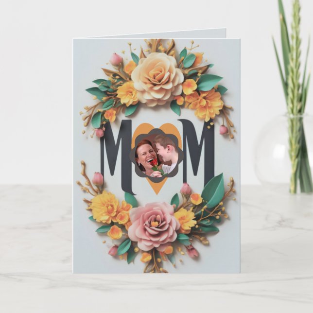 Tarjeta De Agradecimiento Un tributo floreciente a mamá (Anverso)