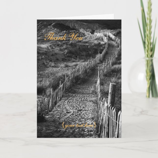 Tarjeta De Agradecimiento Un viaje hecho - gracias… (Anverso)