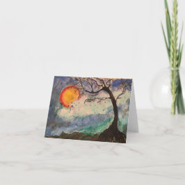Tarjeta De Agradecimiento Una acuarela de árbol de desear