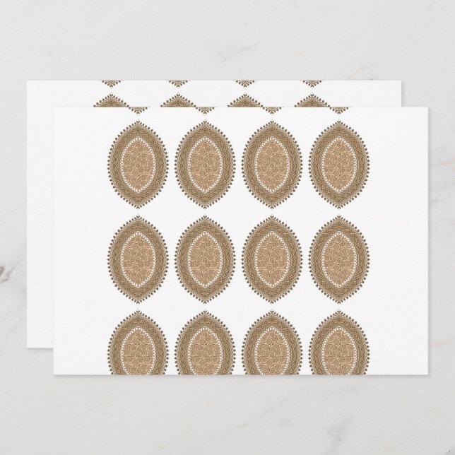 Tarjeta De Agradecimiento Una alfombra rectangular con un motivo geométrico  (Anverso / Reverso)