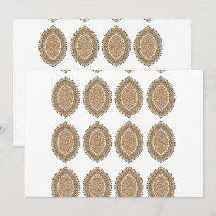 Tarjeta De Agradecimiento Una alfombra rectangular con un motivo geométrico 