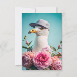 Tarjeta De Agradecimiento Una carta con una gaviota gracias