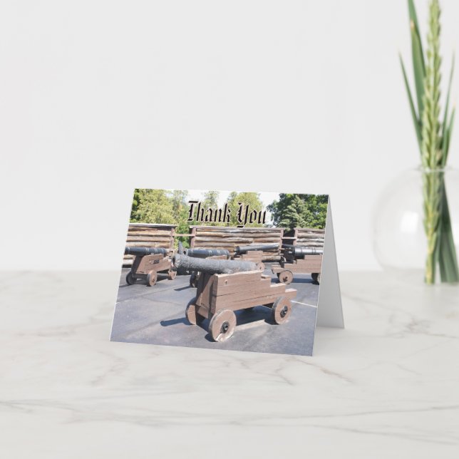 Tarjeta De Agradecimiento Una Colección de Cañones (Anverso)