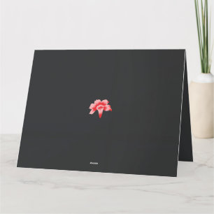 Tarjeta De Agradecimiento una flor roja sobre un fondo negro