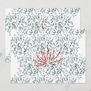 Tarjeta De Agradecimiento una flor roja sobre un fondo negro
