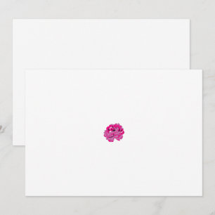 Tarjeta De Agradecimiento Una flor rosa con manchas negras en los pétalos, m